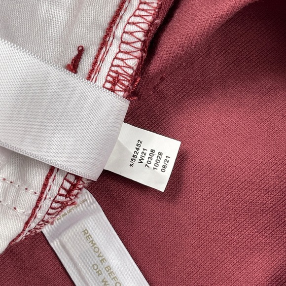 Loft The Skinny Pants Women 28/6 Burgundy High Rise Curvy Fit Velvet Stretch - Picture 9 of 10